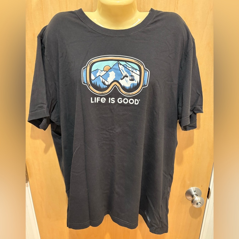 Life is Good Ski Goggle Crusher Tee 🎿 🏔️